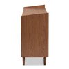 Baxton Studio Halden Mid-Century Modern Multicolor Walnut Brown and Grey Gradient Finished Wood 6-Drawer Dresser 178-11020-Zoro